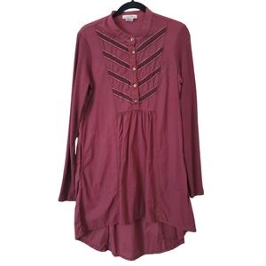 Prairie Underground Tunic Dress Embroidered Organic Sustainable Pockets Pockets